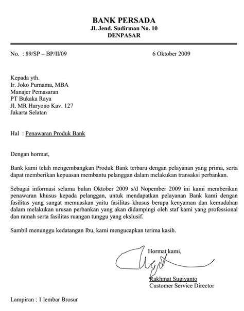 Contoh Surat Penawaran Produk Baru Gawe Cv