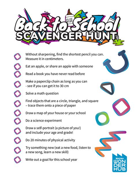 Scavenger Hunt Ideas For Students