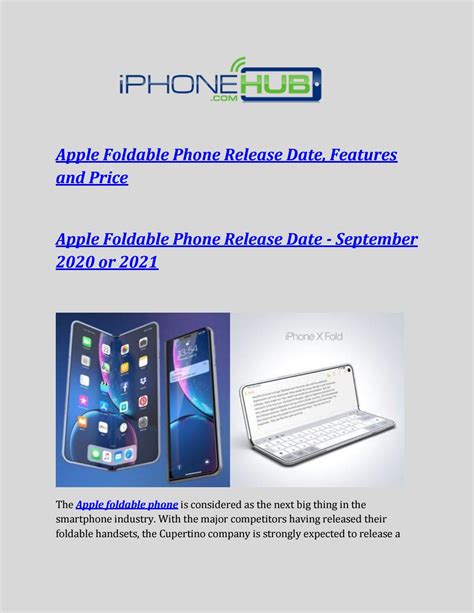 Know About Apple Foldable Phone Price by iPHONE HUB - Issuu