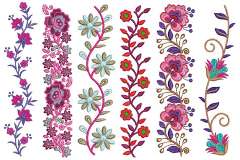 Dainty Floral Borders Set Creative Fabrica