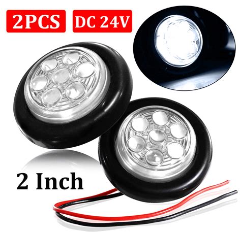 Auto Parts And Vehicles 2x Universal Waterproof Side Marker Light 3 White Led Clearance Trailer