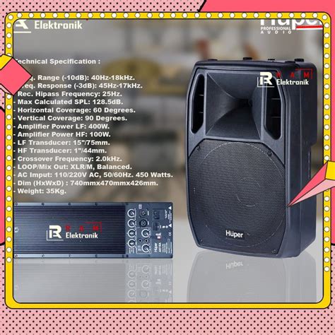 Speaker Aktif 18 Inch Huper Homecare24