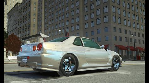 Gta Iv Nissan Skyline Gt R R34 Z Tune Mod Hd Youtube