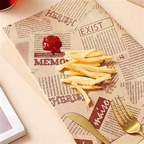 Custom Logo Printing Hamburger Packaging Grease Proof Tissue Paper