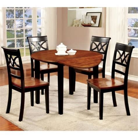 Bowery Hill Transitional Wood Dining Chair In Black Cherry Set