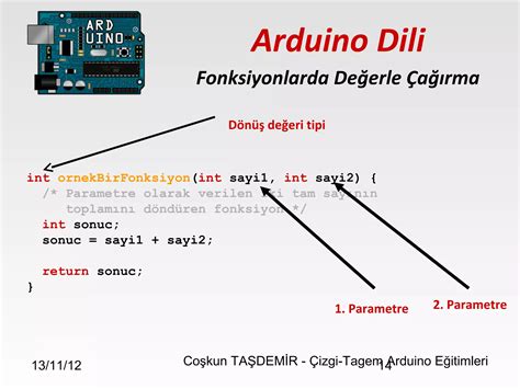 Arduino E Itimleri Arduino Programlama Dili Ppt