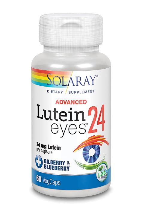 Лютеин для глаз Solaray Advanced Lutein Eyes 24 мг 60 капсул — купить ...