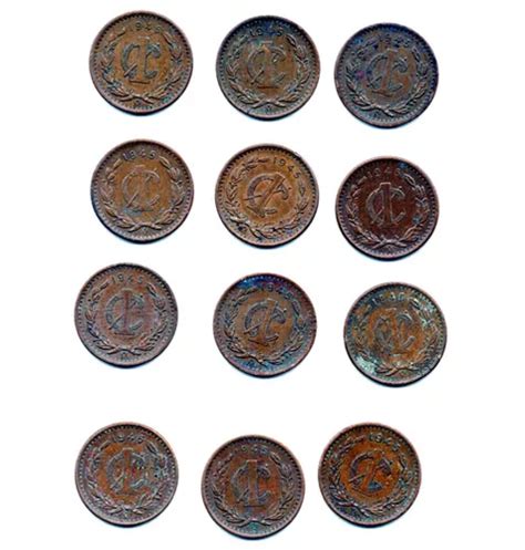 Moneda Antigua M Xico Un Centavo Laurel Mercadolibre