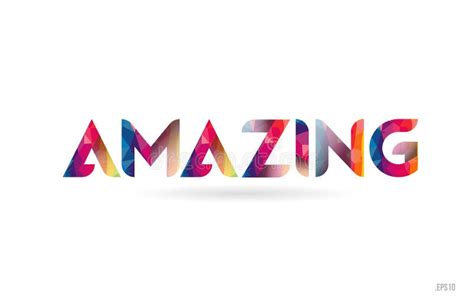 Amazing Colored Rainbow Word Text Suitable For Logo Design Stock Vector Illustration Of Text