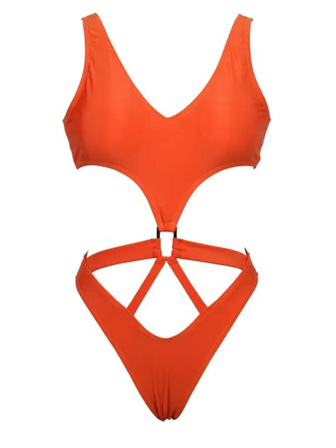 Strappy One Piece Bathing Suits Temu