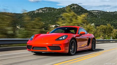 2017 Porsche 718 Cayman S (Color: Lava Orange; US-Spec) | Front Three ...