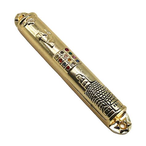 Mezuzah Dourado Doze Tribos De Israel Casa Do Pastor Qualidade E