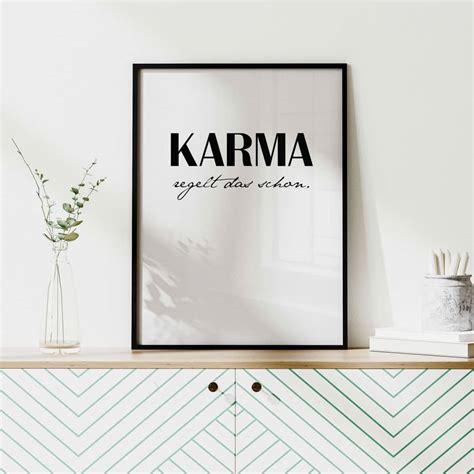 Plakat Karma Regelt Das Schon Wall Art Dk