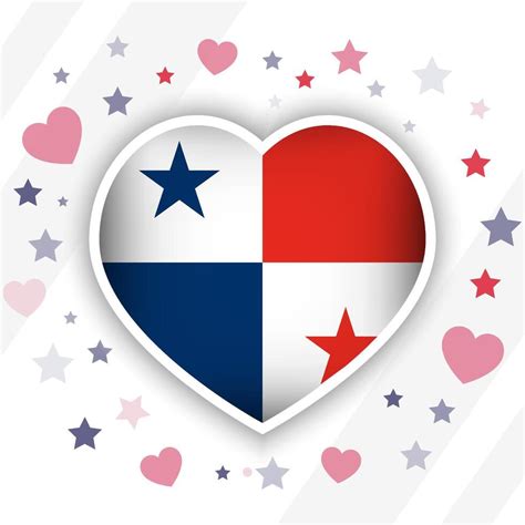 Creative Panama Flag Heart Icon Vector Art At Vecteezy