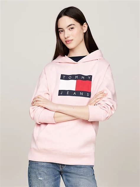 Mélange Relaxed Hoody Pink Tommy Hilfiger