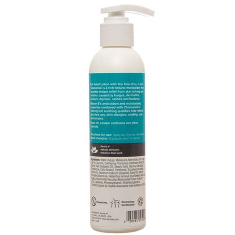 Derma E Itch Relief Lotion With Tea Tree And E Azure Standard