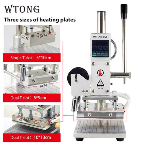 WT TS In Dual Purpose Hot Foil Stamping Machine Manual Branding Machine For Leather PU