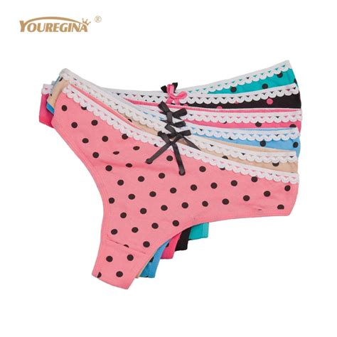 Youregina Women Sexy Thongs And G String Cotton Underwear Dot Print