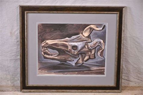 Large Framed Print Crâne De Chèvre Sur La Table By Pablo Picasso 975 1142 R H Lee And Co