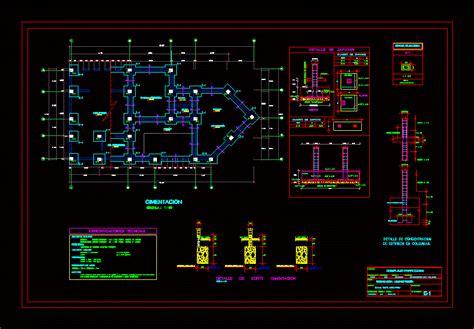 Detalle Constructivo De Zapata Aislada En Autocad Librer A Cad 176080