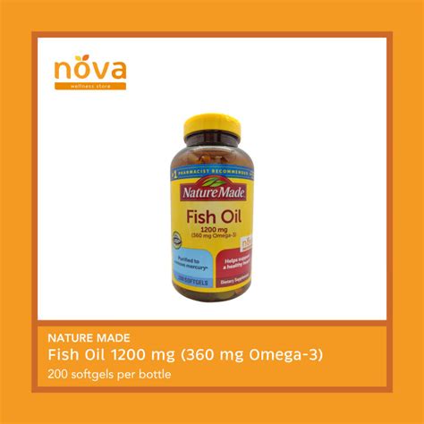 Nature Made Fish Oil 1200mg 360mg Omega 3 200 Softgels Bottle Lazada Ph