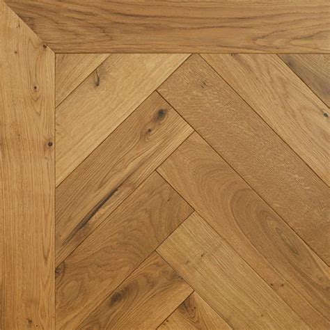 350x70mm Unfinished Engineered Oak Parquet Herringbone Wood Flooring