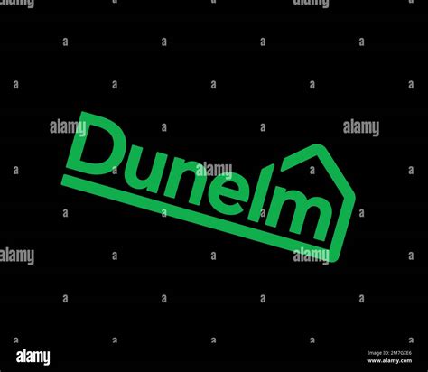 Dunelm Group, rotated logo, black background B Stock Photo - Alamy