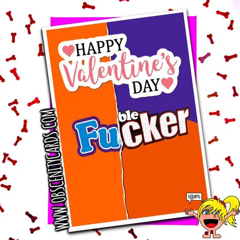 Happy Valentines Day Fucker Chocolate Wrapper Funny Valentines Card