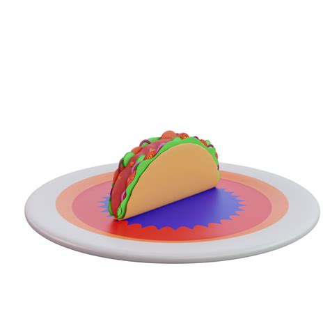 3d Illustration Of Taco Food Mexican Food 18743249 Png