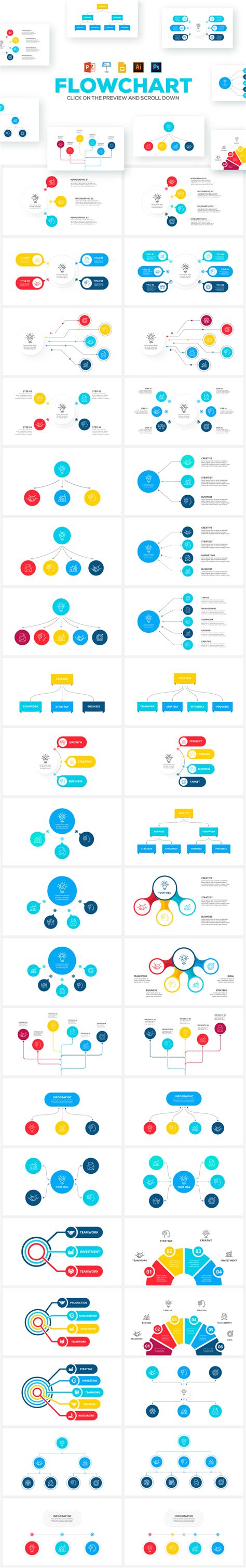 40 Animated Flow Chart Templates: Animated Flowchart Maker - Master Bundles