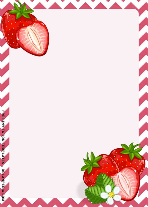 Free Strawberry Invitation Template