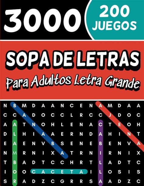 Buy Sopa De Letras Para Adultos Letra Grande Juegos Sopa De