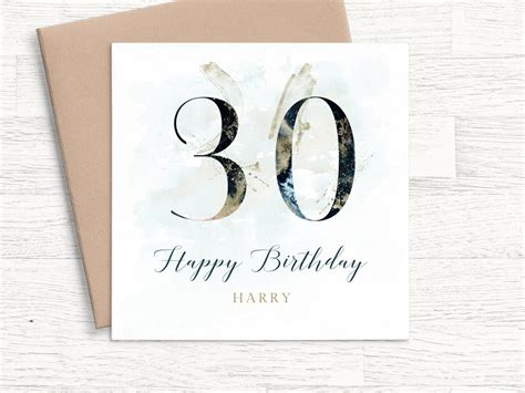 Personalised 30th Birthday Card For Him Personalized 30th Etsy