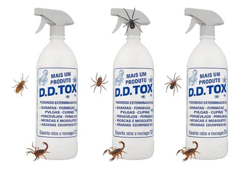 Veneno Para Pernilongo Para Pulverizar - 3 Lts D.dtox Veneno Barata Pulga Pernilongo Escorpião | Parcelamento ...