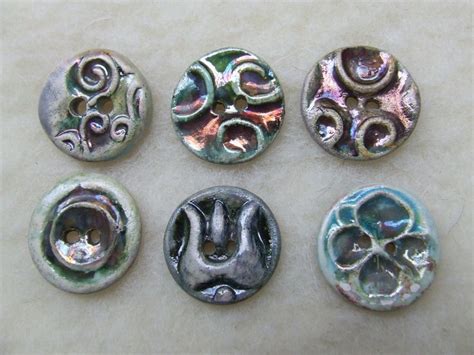 Raku Ceramic Buttons By CeraminartDesign On Etsy