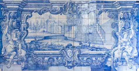 Azulejos Pintados A Mano Azules Azulejos Imagen De Archivo Imagen De