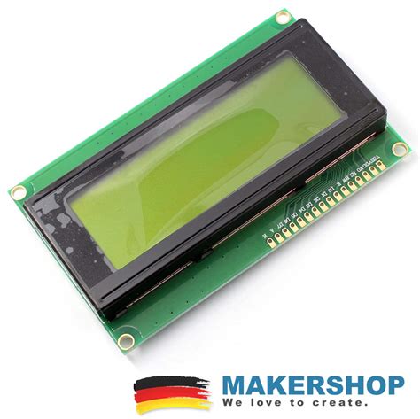 LCD 2004 GRÜN Display Anzeige Modul Zeichen LCD2004 Arduino Raspberry ...