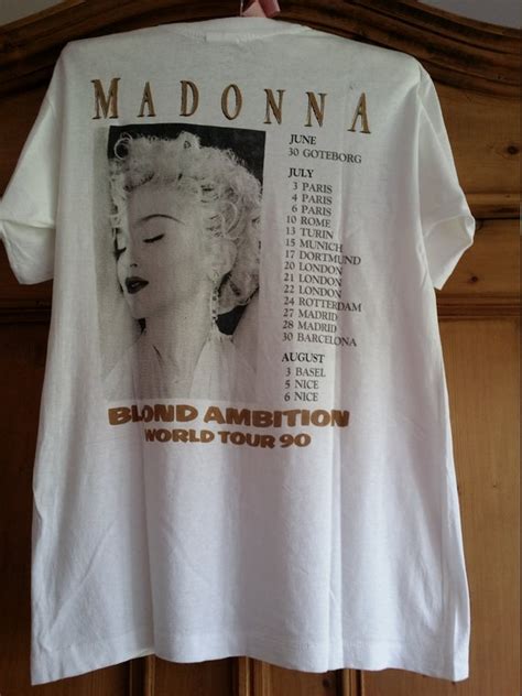 1990 Madonna Blond Ambition Tour T Shirt Gem