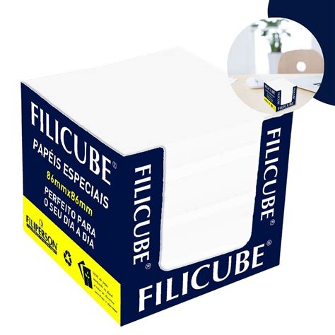 Papel Para Recado - Bloco de Papel para Lembrete Recado Filicube 8cmx8cm Cor Branco 700 ...