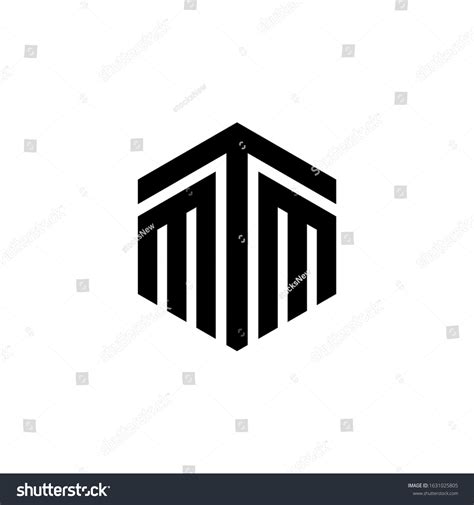 Mtm Letter Logo Design Polygon Monogram Stock Vector Royalty Free