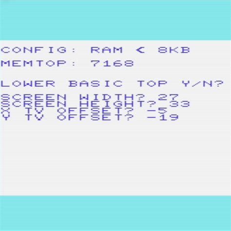 changing screen dimensions   commodore vic
