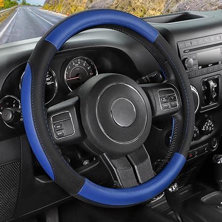 Amazon Seg Direct Black And Blue Microfiber Leather Steering Wheel