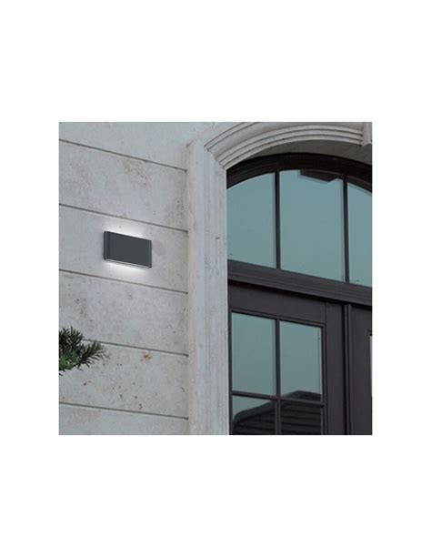 Aplique Pared Led Exterior Thames Ii Luz Arriba Y Abajo Leonleds