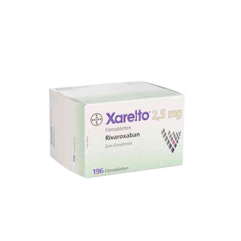 Xarelto 2 5 mg Filmtabletten 1X196 stk günstig bei apo