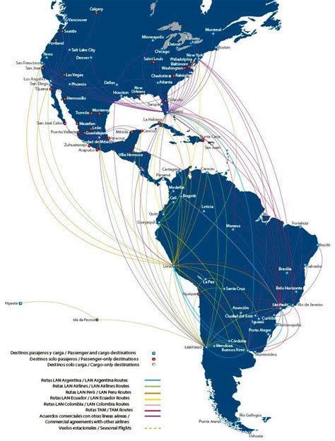 Latam North America Airline Route Maps Pinterest North America