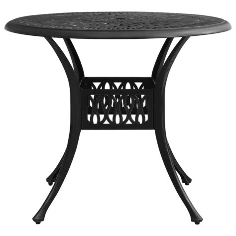 Mesa de jardim 90x90x74 cm alumínio fundido preto BoutikXL Loja Online