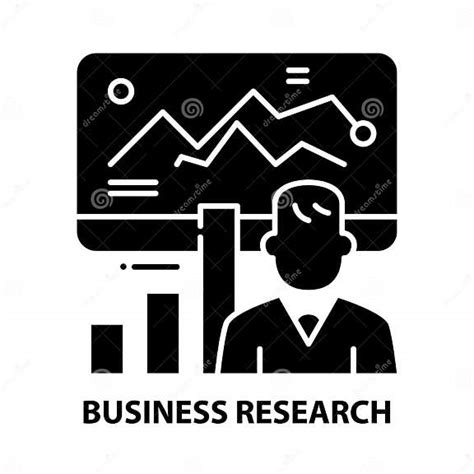 Business Research Icon Black Vector Sign With Editable Strokes