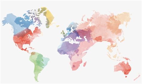 Globe United States World Map Vector Creative Watercolor - World Map ...