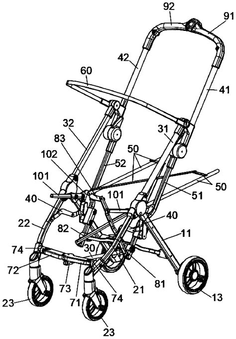 Foldable Stroller Frame Eureka Patsnap Develop Intelligence Library