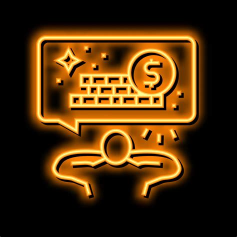 Clarity Financial Freedom Money Neon Glow Icon Illustration 20593262